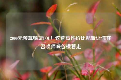 2000元预算畅玩LOL!这套高性价比配置让你在召唤师峡谷横着走