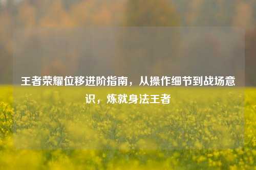 王者荣耀位移进阶指南,从操作细节到战场意识,炼就身法王者
