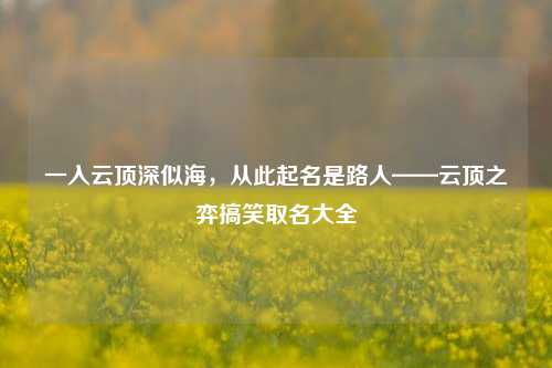 一入云顶深似海,从此起名是路人——云顶之弈搞笑取名大全