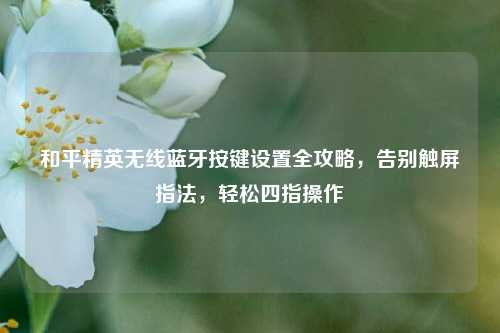 和平精英无线蓝牙按键设置全攻略,告别触屏指法,轻松四指操作