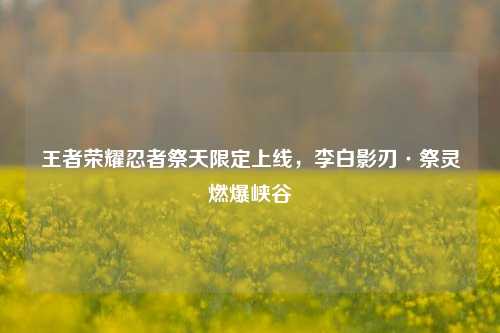 王者荣耀忍者祭天限定上线,李白影刃·祭灵燃爆峡谷