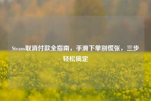 Steam取消付款全指南，手滑下单别慌张，三步轻松搞定