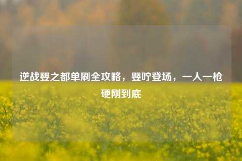 逆战婴之都单刷全攻略，婴咛登场，一人一枪硬刚到底