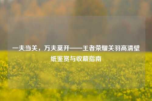 一夫当关，万夫莫开——王者荣耀关羽高清壁纸鉴赏与收藏指南