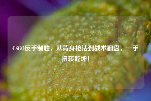 CSGO反手制胜,从背身枪法到战术翻盘,一手扭转乾坤!