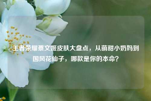 王者荣耀蔡文姬皮肤大盘点,从萌甜小奶妈到国风花仙子,哪款是你的本命?