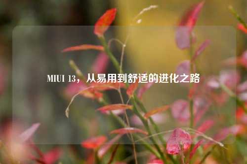 MIUI 13，从易用到舒适的进化之路